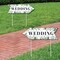 Big Dot of Happiness Boho Botanical Wedding Reception Signs - Greenery Wedding Sign Arrow - Double Sided Directional Yard Signs - Set of 2 Signs